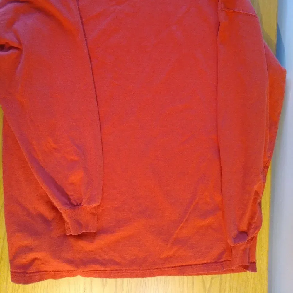 Vintage Russell Athletic Blank Long Sleeve T-Shirt Red